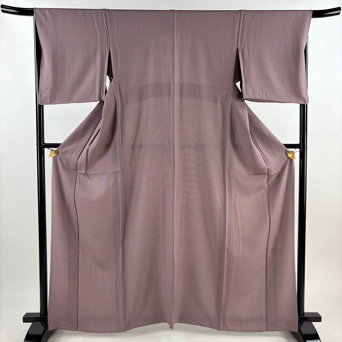 江戸小紋 身丈162cm 裄丈67.5cm L 単衣 万筋 赤紫 正絹 秀品