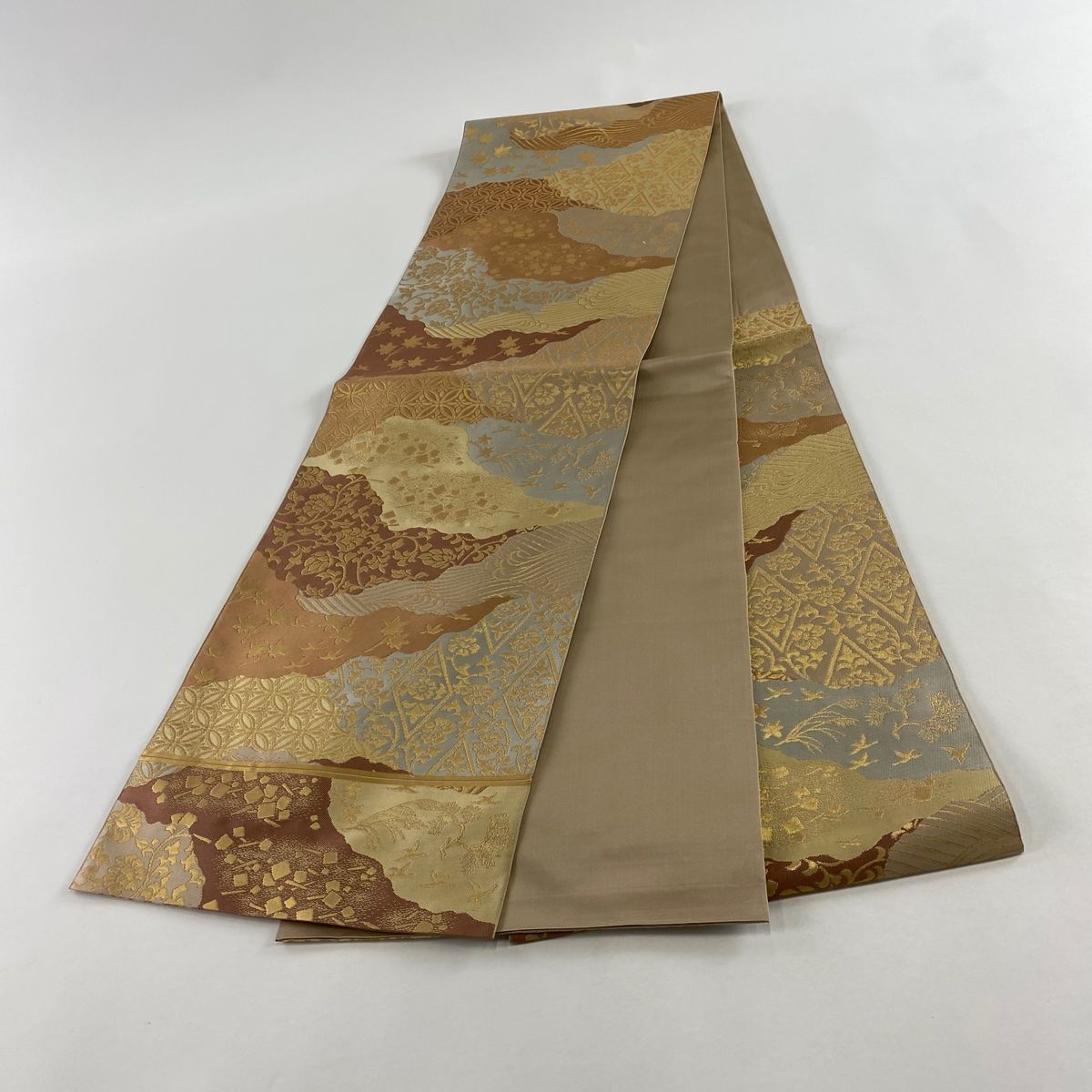 506my19◇川島織物 唐織 花唐草 六通 本袋帯◇美品 美品】