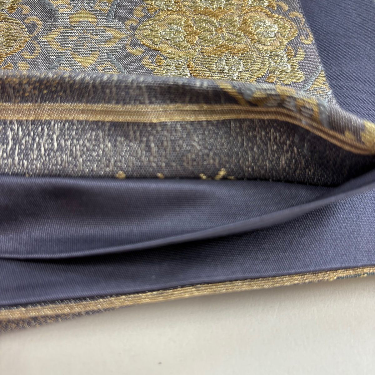 袋帯 名品 じゅらく 落款 花唐草 華文 紫 六通 正絹 【中古】 - メルカリ