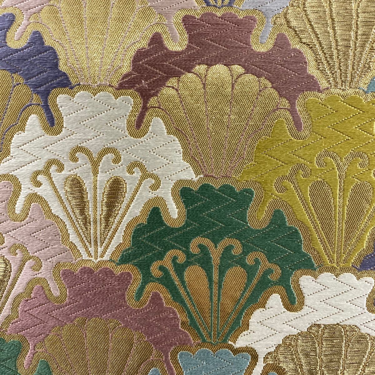 美品】 袋帯 名品 雪輪青海波 唐織 箔 紫 六通 正絹 【中古】 - メルカリ