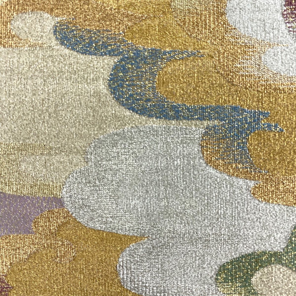 袋帯 名品 雲文 金銀糸 綴れ 薄紫 お太鼓柄 正絹