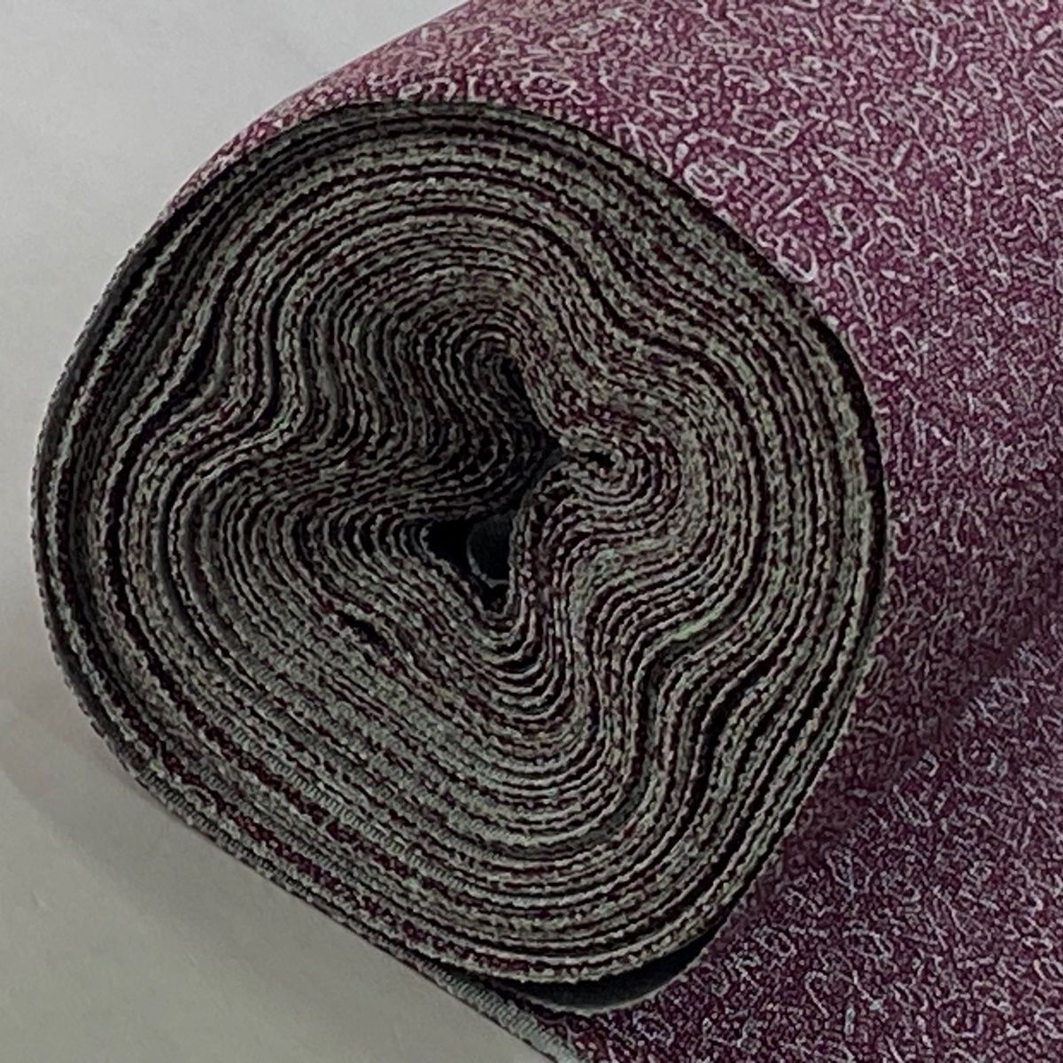  反物 秀品 小紋 小槌 魚 縮緬 赤紫 正絹 小紋 着物反物