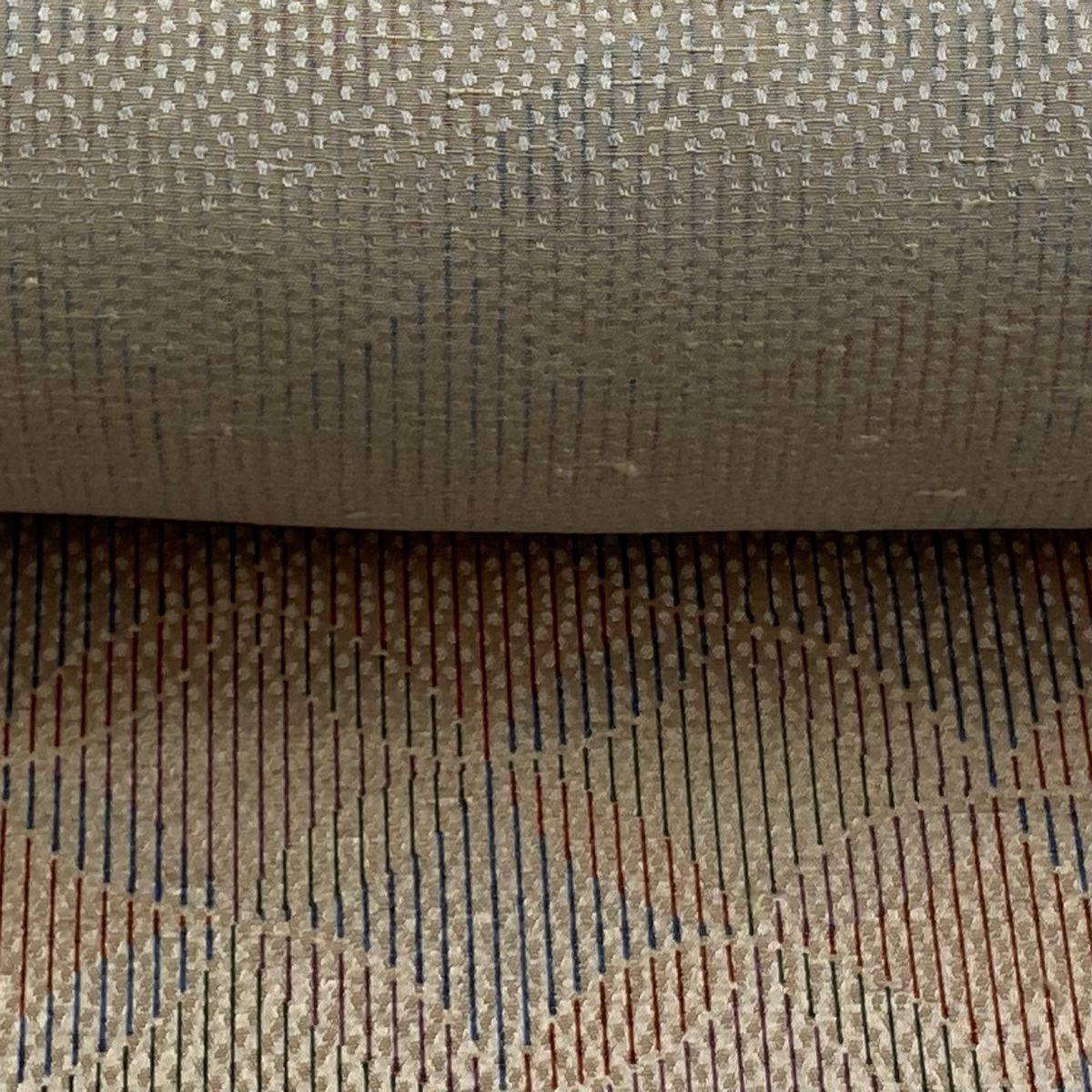  反物 秀品 小紋 幾何学 ベージュ 正絹 小紋 着物反物