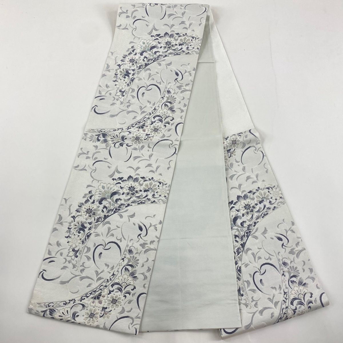 美品】 訪問着 身丈165cm 裄丈66cm M 袷 袋帯セット 組紐 地紋 ぼかし