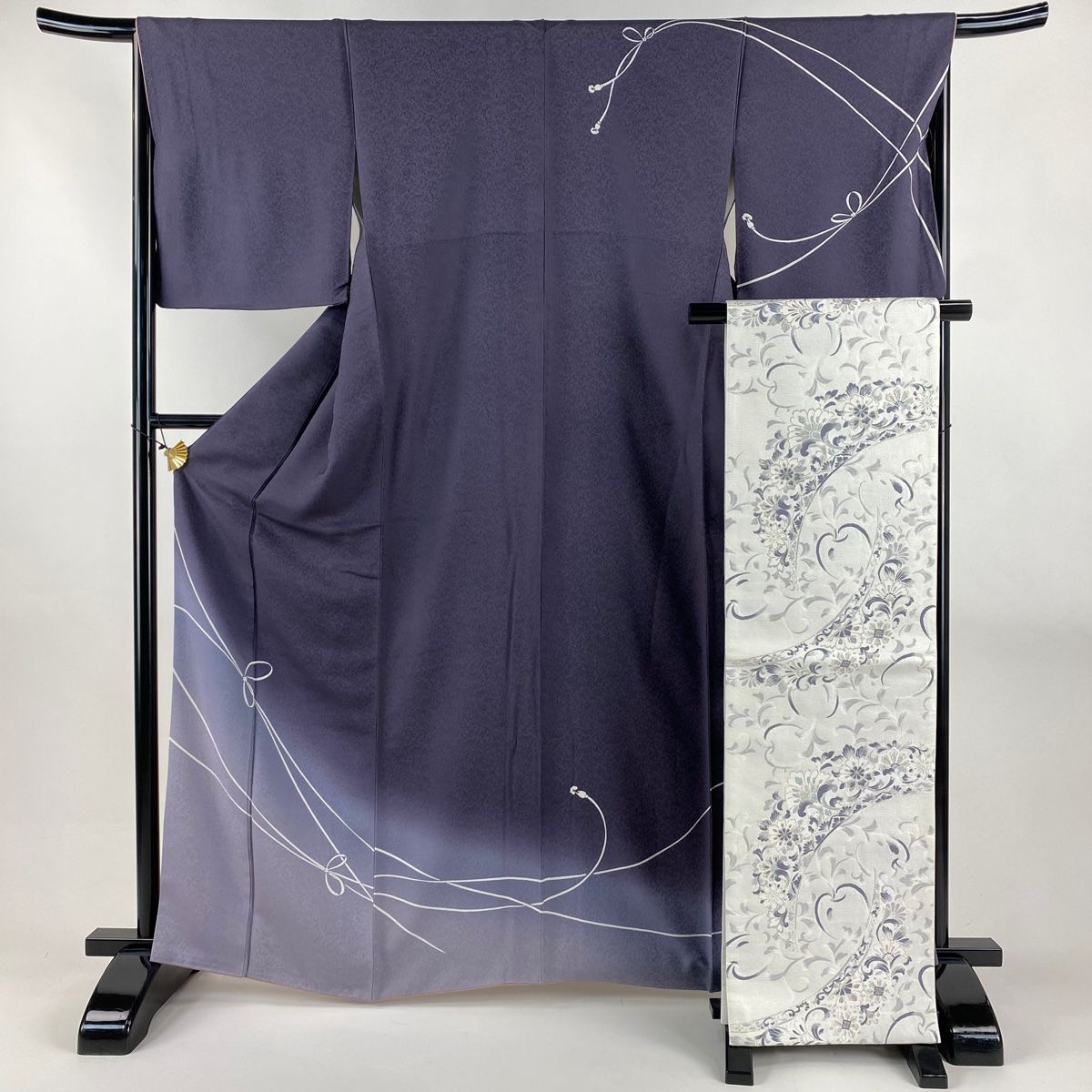 訪問着セット 訪問着と袋帯２点セット 身丈158cm 裄丈63cm 美品】 訪問着 身丈165cm 裄丈66cm M 袷 袋帯セット 組紐 地紋 ぼかし