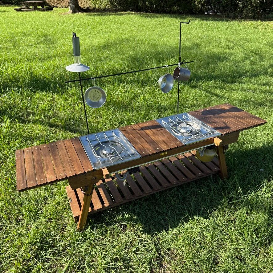 折りたたみ式 無垢材天板