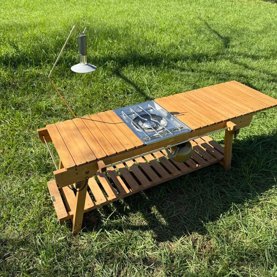 折りたたみ式 無垢材天板