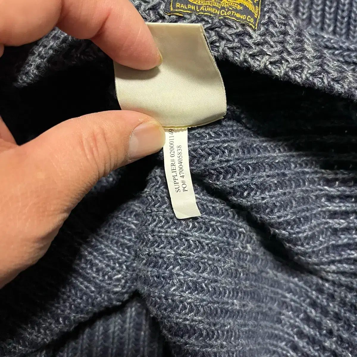 ニットカーディガン ネイビー