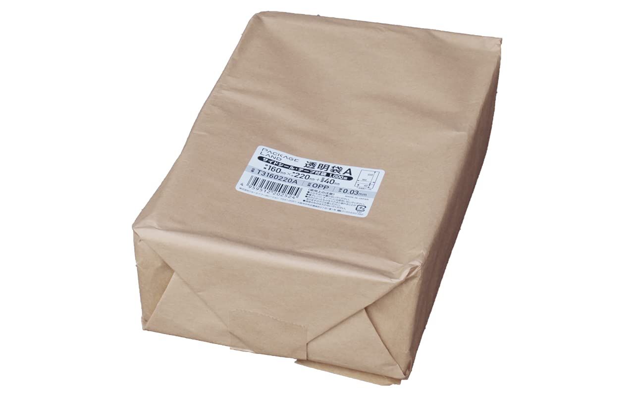 新品 【パッケージランド】A5 透明封筒 1000枚【OPP30ﾐｸﾛﾝ×160×220+40mm／