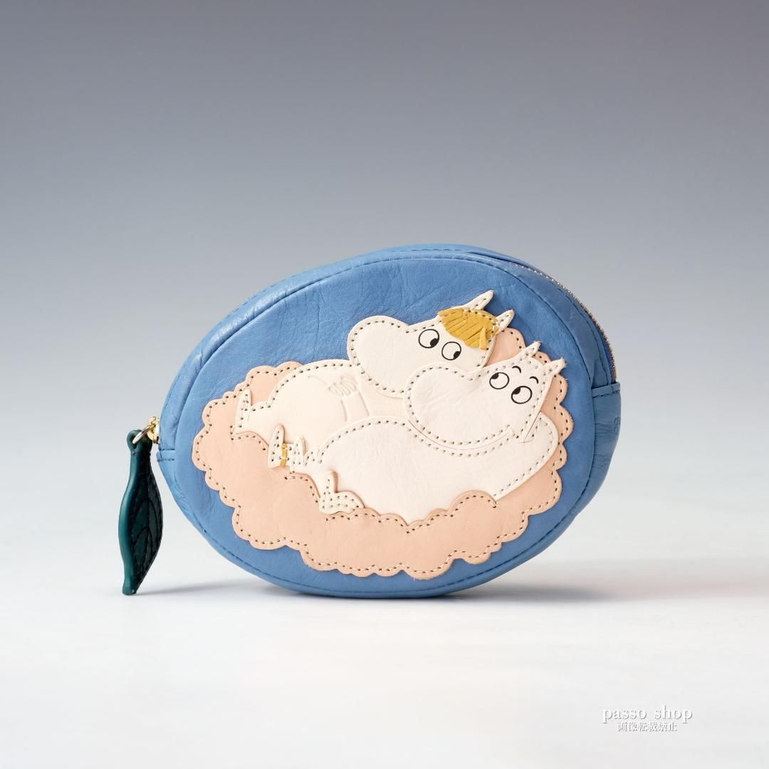 11323 ゲンテン ムーミン レザー コインケース 小物入れ ポーチ 本革