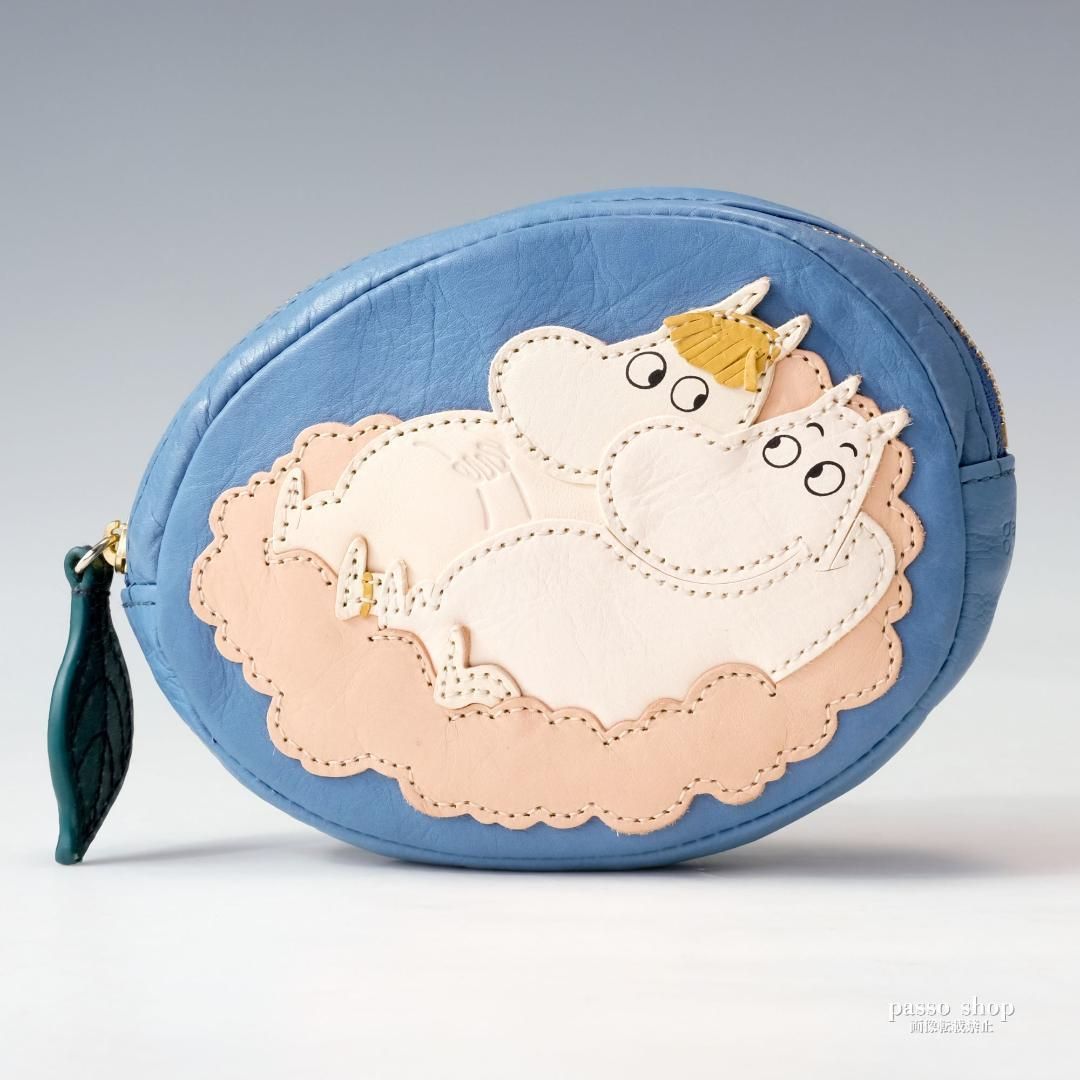 11323 ゲンテン ムーミン レザー コインケース 小物入れ ポーチ 本革