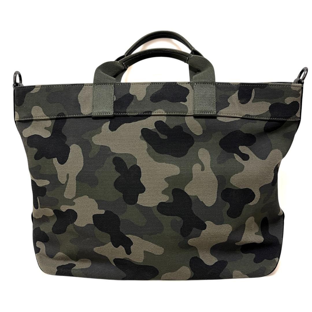 COACH コーチ トートバッグ ハンドバッグ 2WAY カモフラ 迷彩 グリーン CY805 メンズ 大容量