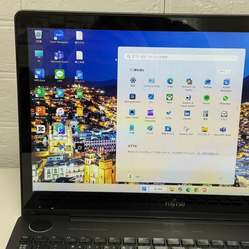 富士通⑪/corei7/SSD512GB/メモリ16GB/Windows11/ノートパソコン/Blu