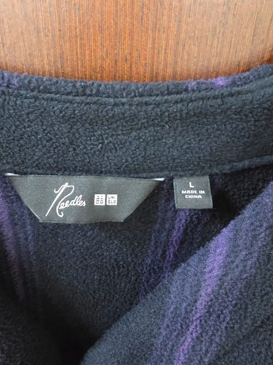 L ニードルズ ユニクロ コラボ ストライプ カーディガン ブラック