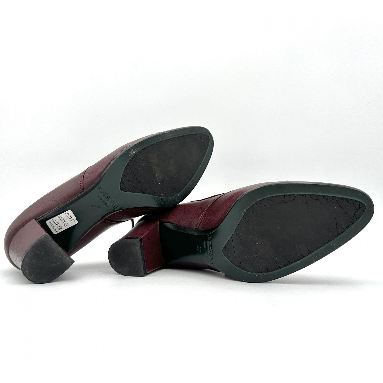 a testoni 革靴 本革 エナメル レースアップ ボルドー 1322 T ローファー 革靴 靴 レディース