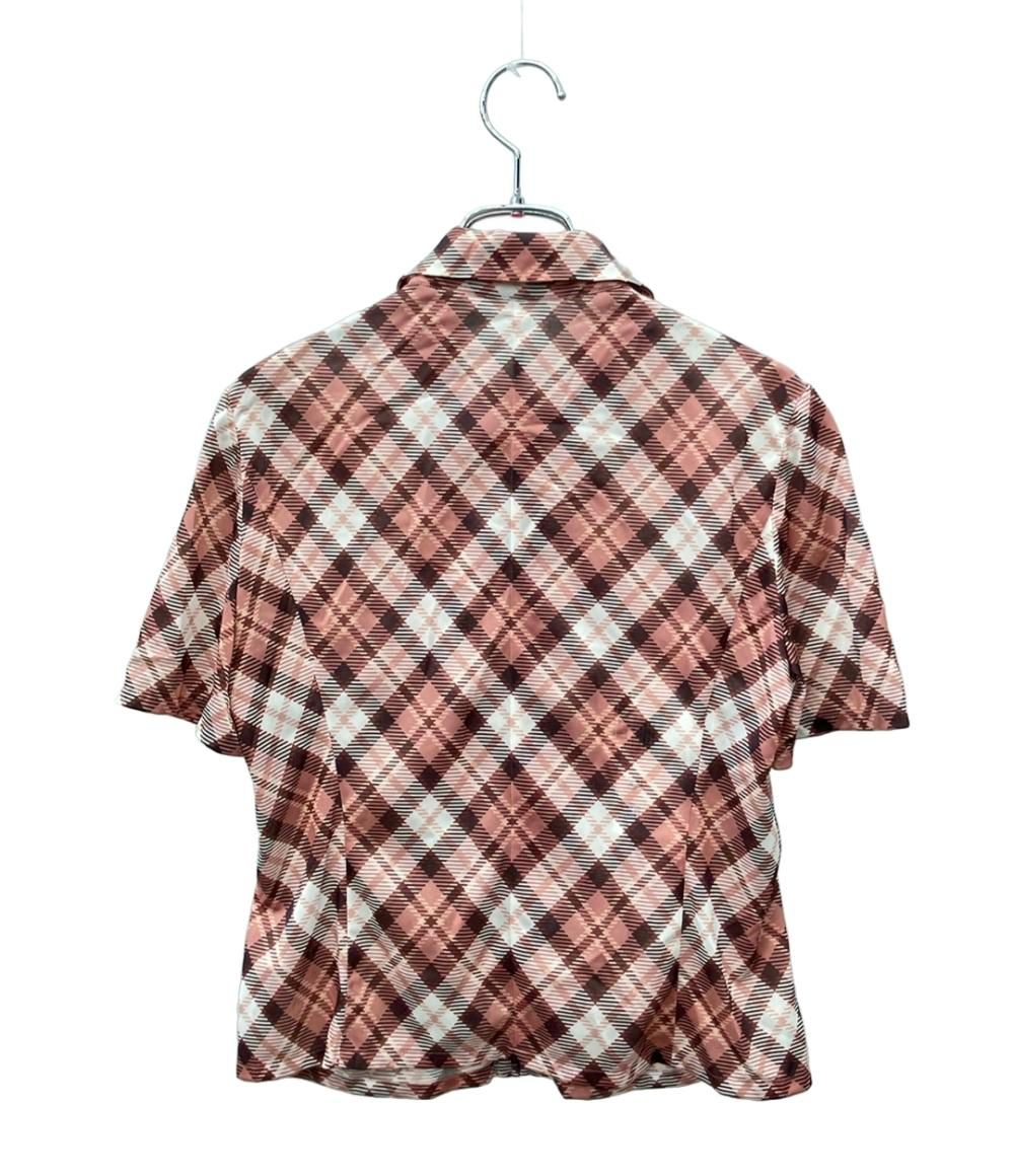 ミュウミュウ チェック柄 ジップアップシャツ レディース SIZE 40 S MIUMIU