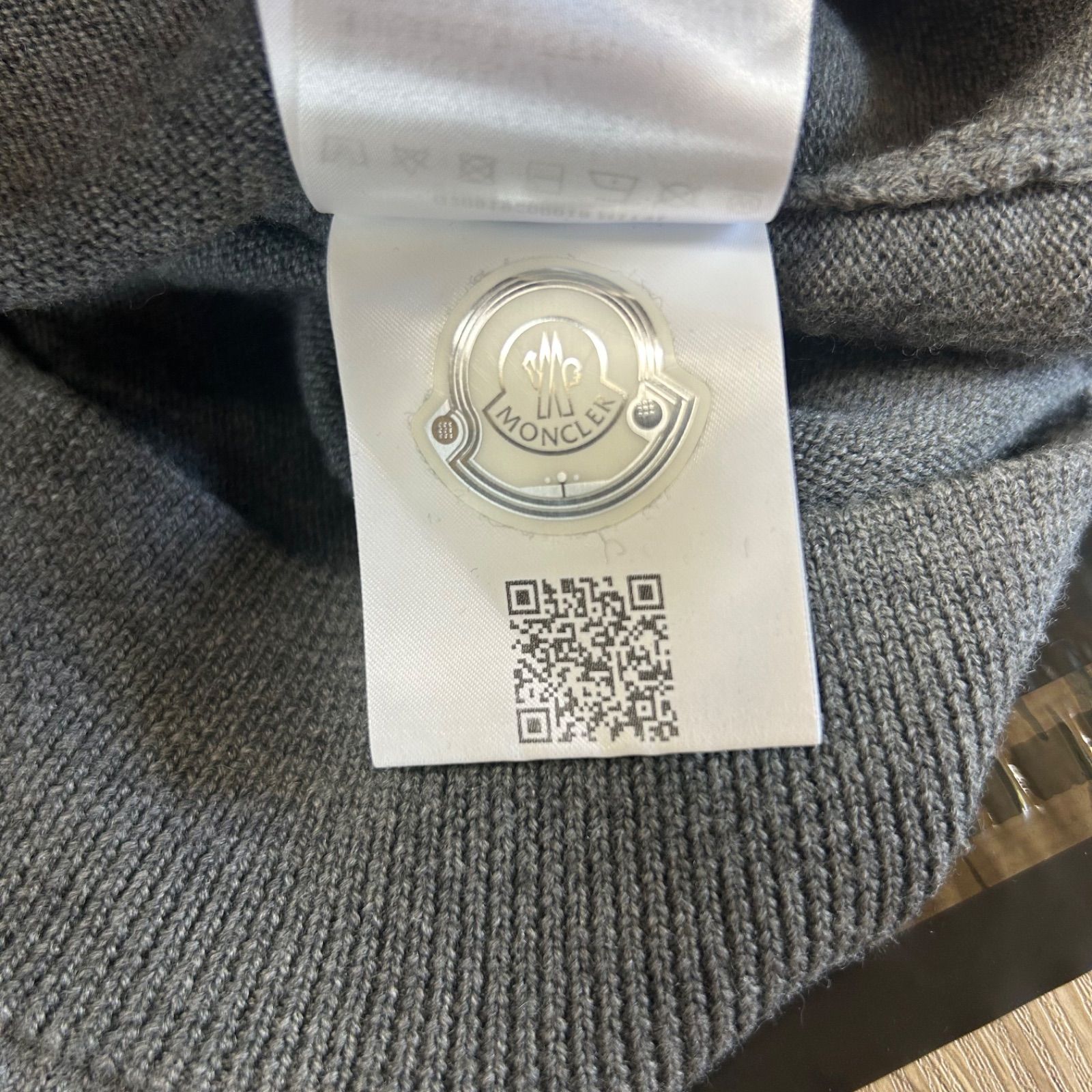 MONCLER モンクレールグレーニットセータートリコロールL