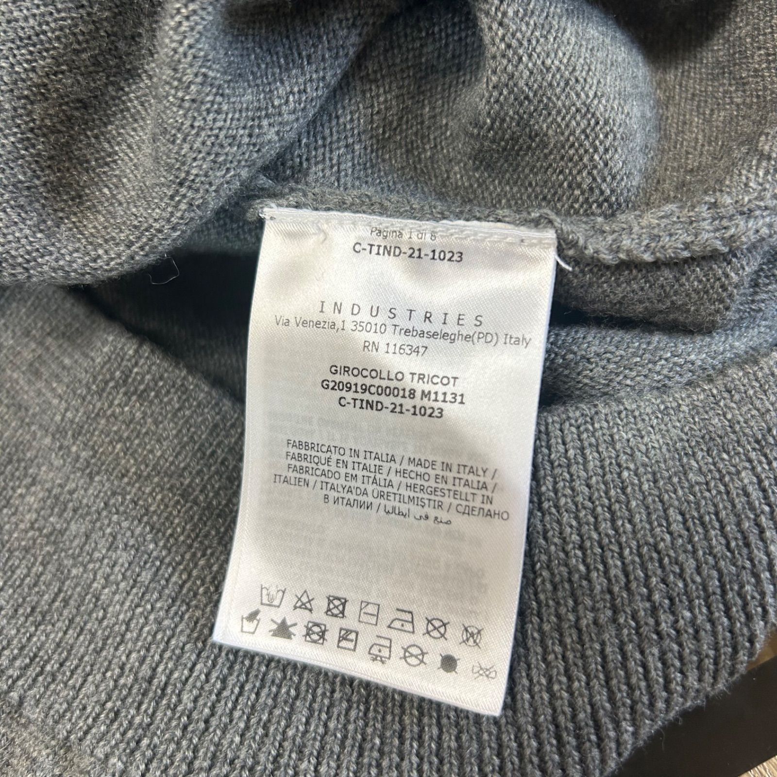 モンクレールグレーニットセータートリコロールL