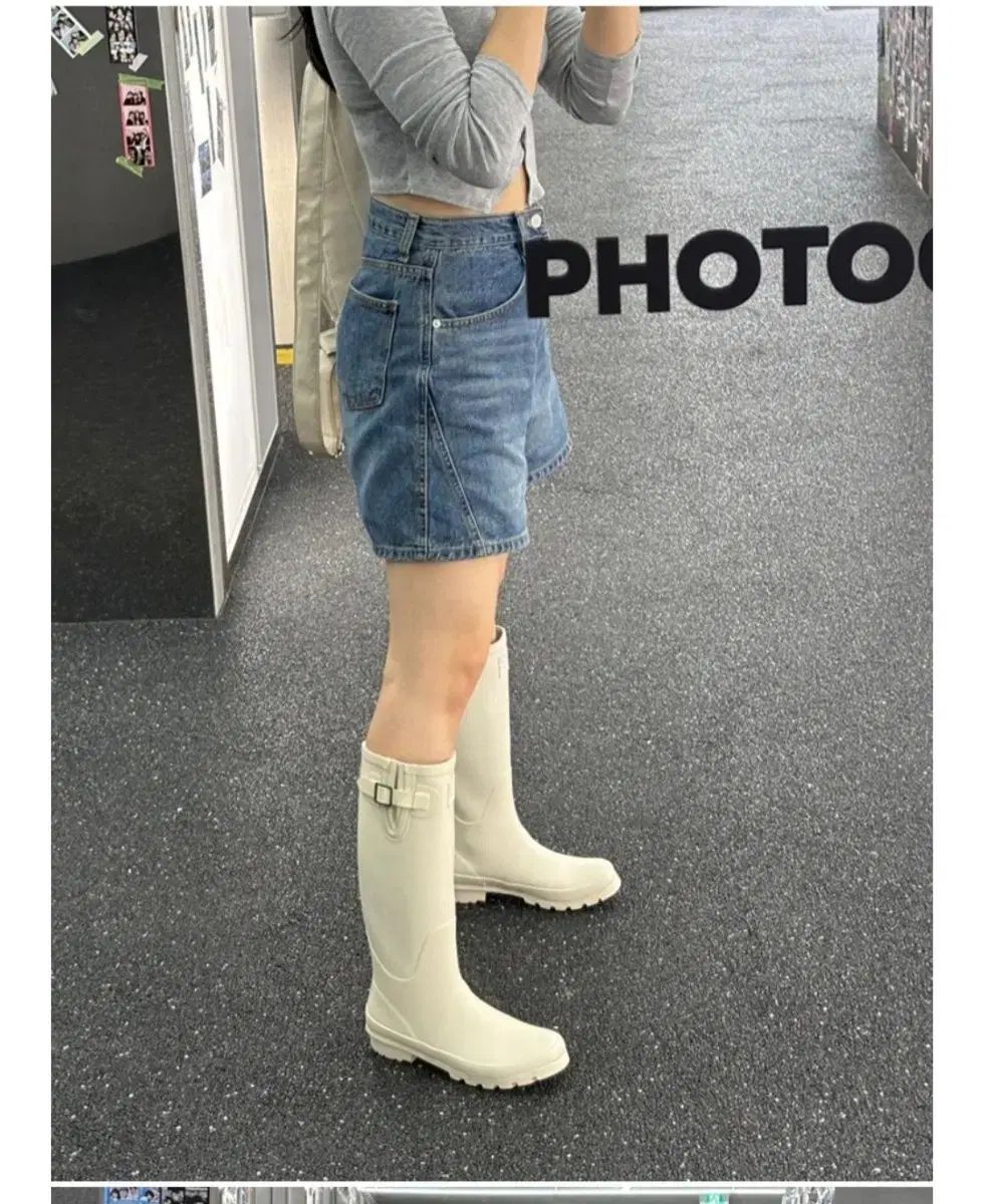 1回着用 ロックフィッシュ ウェザーウェイ ロングレインブーツ 240 245