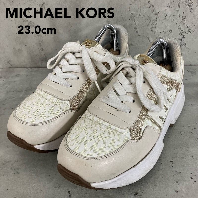 マイケルコース MICHAEL KORS COSMO MADDY 厚底スニーカー ロゴ柄 