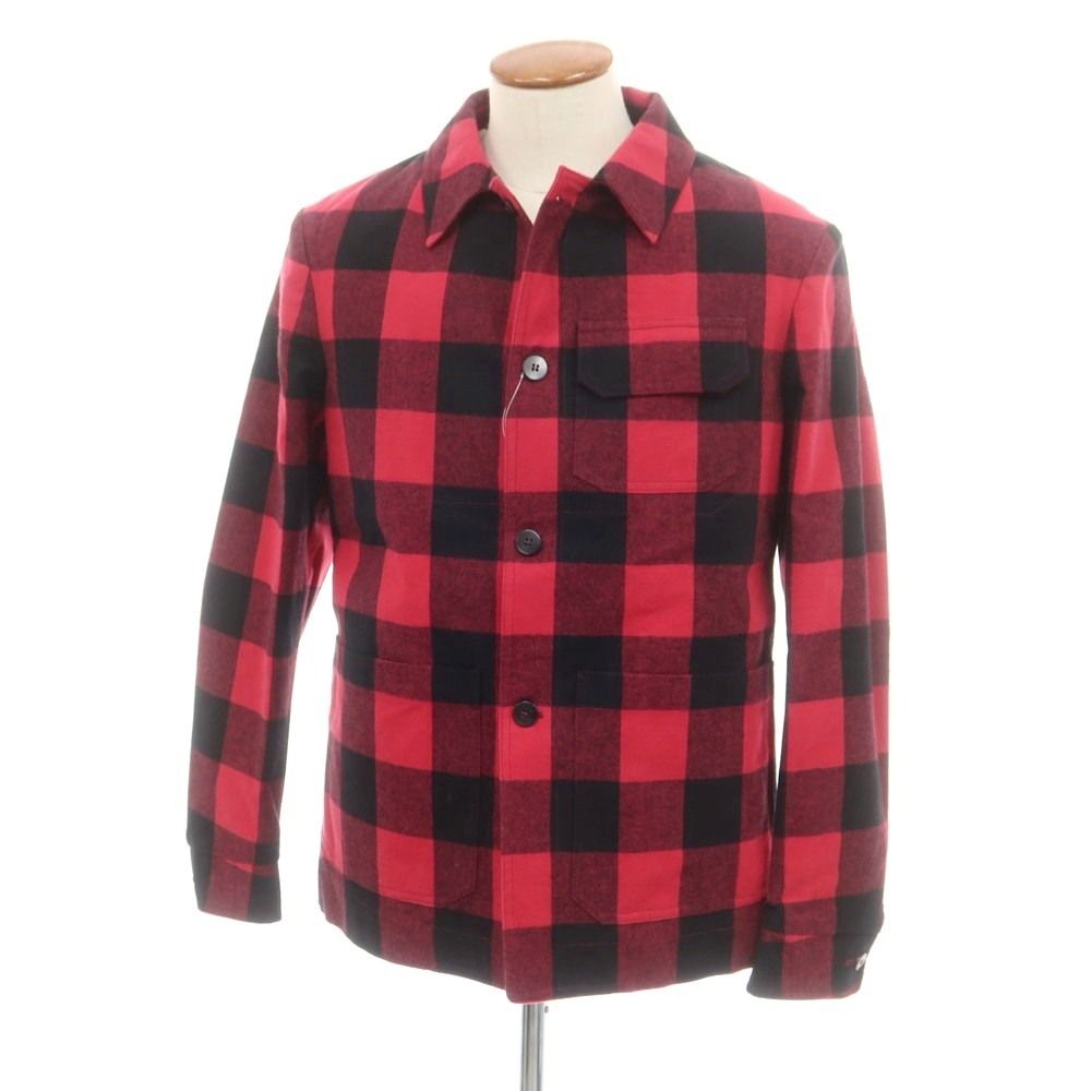 アウトレット ジャンネット giannetto コットン系 チェック カバーオール レッドxブラック サイズ48 メンズ