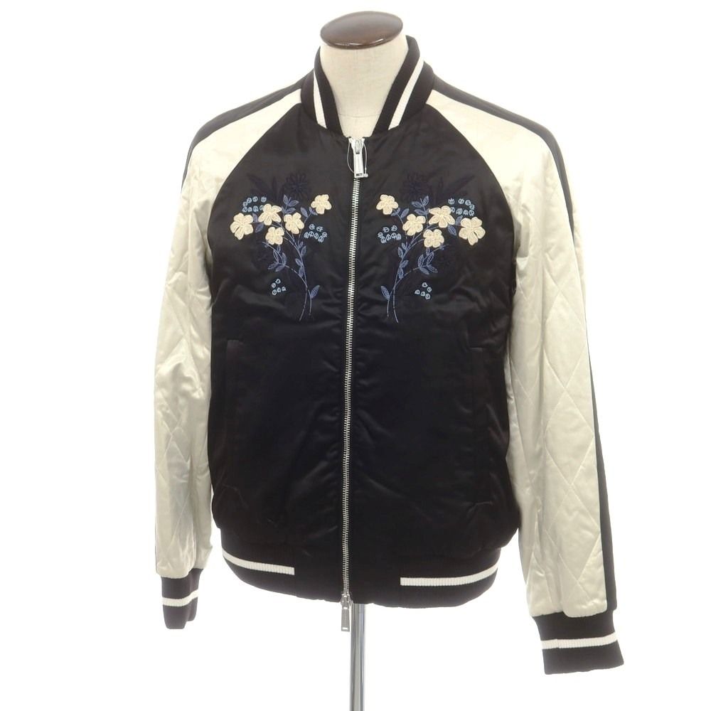 ディースクエアード DSQUARED2 スカジャン 中綿ブルゾン ブラックxホワイト サイズ50 メンズ