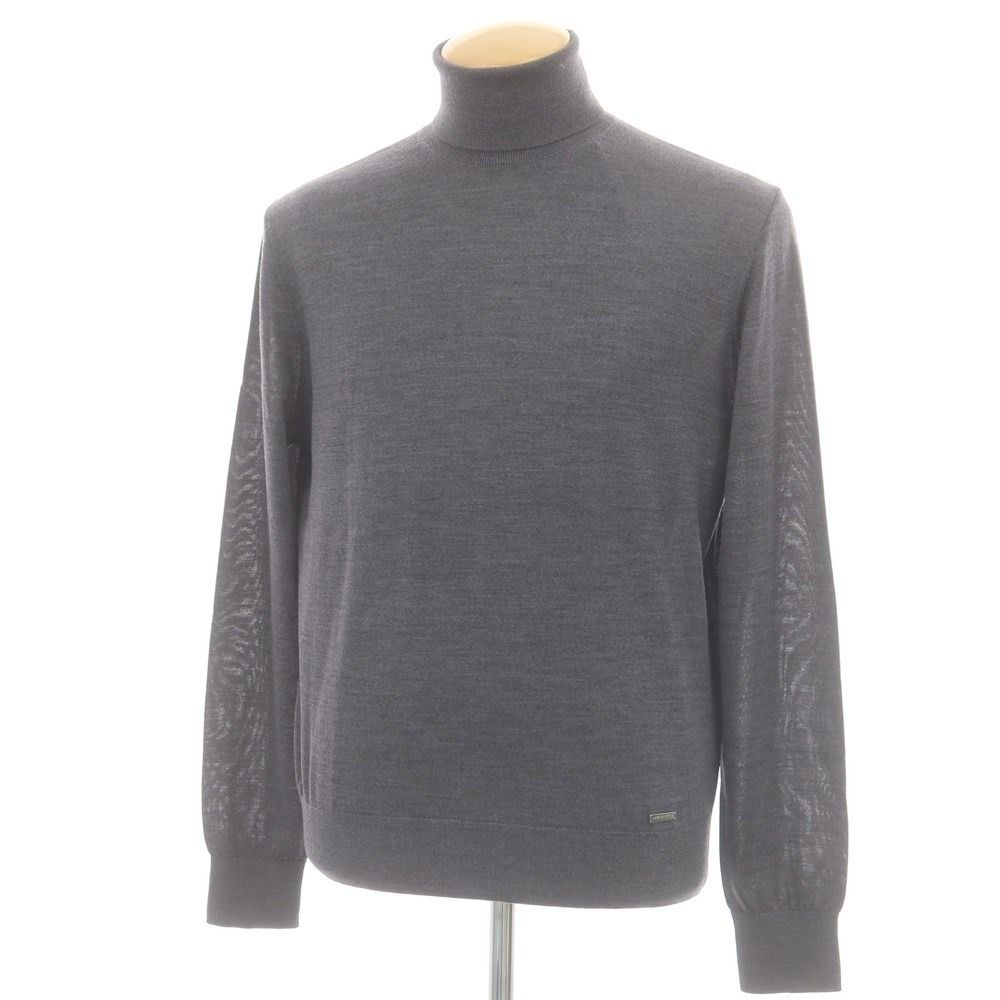 ディースクエアード DSQUARED2 ハイゲージ ウール タートルネック プルオーバーニット グレー サイズS メンズ