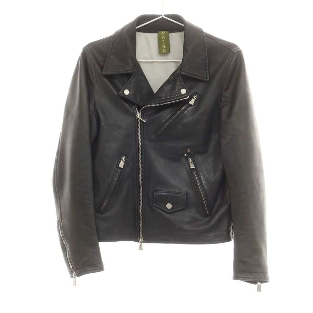 Delan ラムレザー シングルライダース サイズ44 イタリア製 Delan ラムレザー シングルライダース サイズ44 イタリア製 Delan