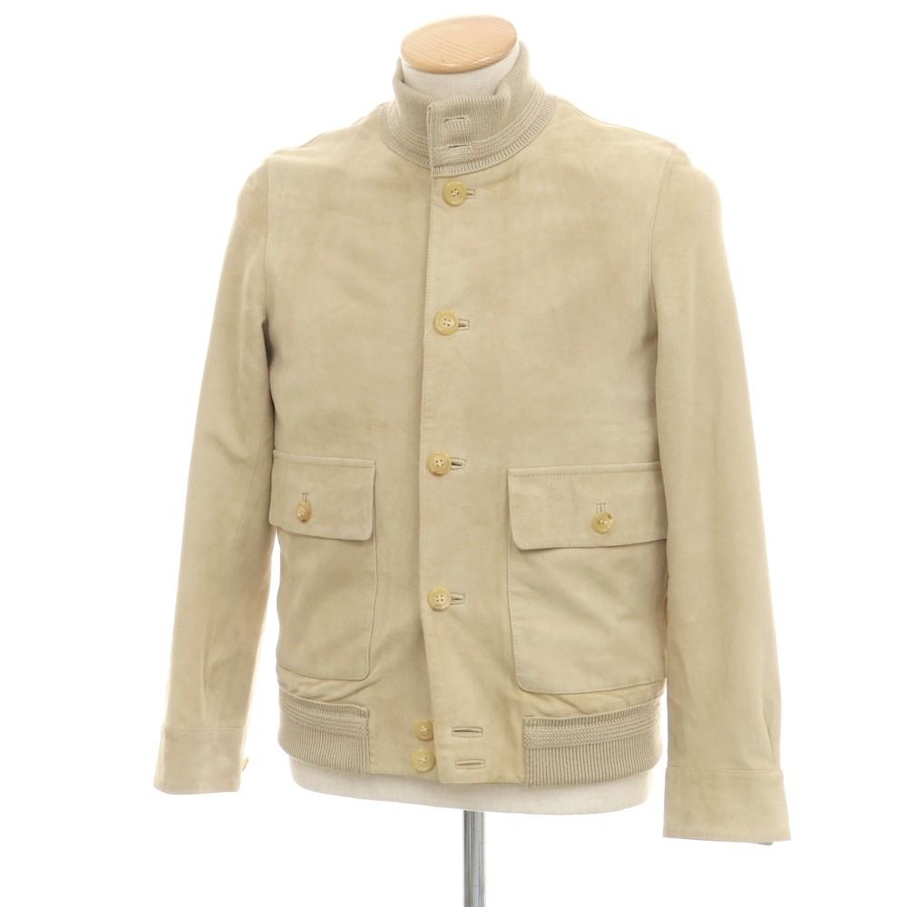 チンクアンタ Cinquanta ラムレザースエード ヴァルスタリーノブルゾン ベージュ サイズ42 メンズ