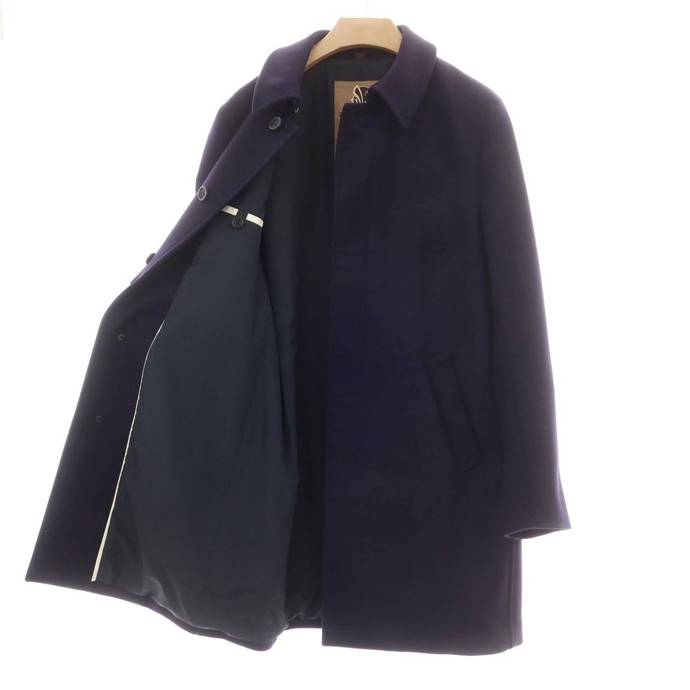 中古】シーラップ Sealup ウール ステンカラーコート ネイビー【サイズ