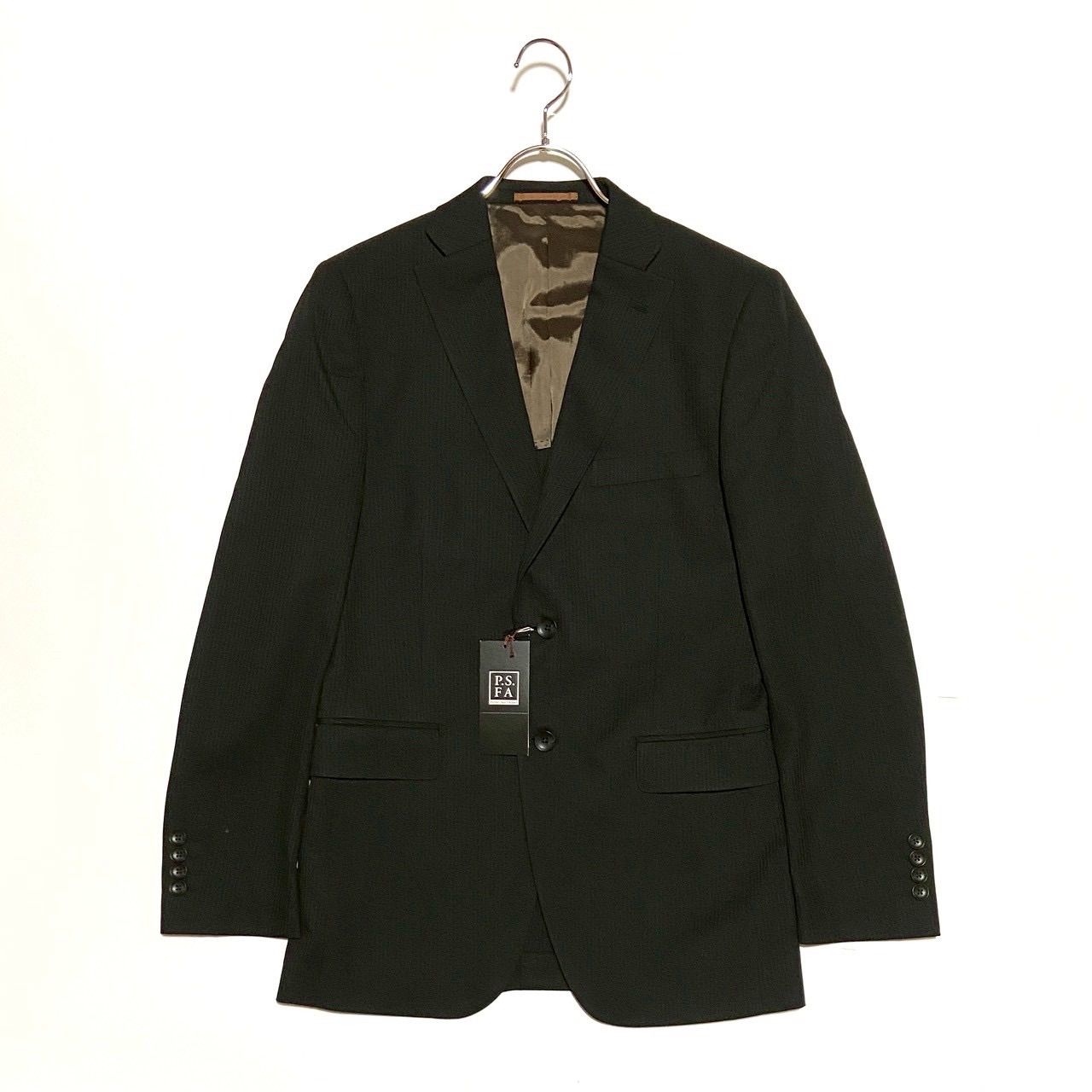 Perfect Suit Factory パーフェクトスーツファクトリー ビジネススーツ セットアップ ブラック ストライプ Y7