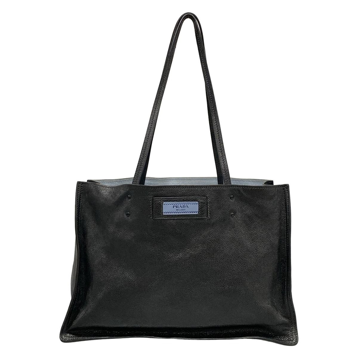 PRADA プラダ トートバッグ エティケット 1BG122 黒 レザー