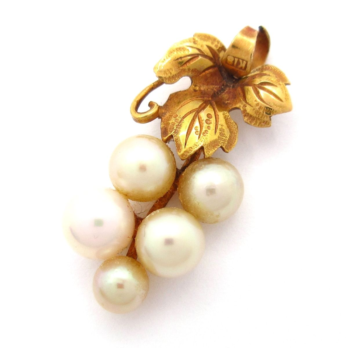 Unbranded ノーブランド ペンダントトップ K18YG×アイボリー 総重量 1.1g