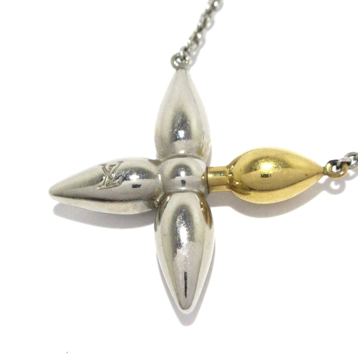 LOUIS VUITTON ルイヴィトン ネックレス コリエルイゼット M01022 シルバー×ゴールド