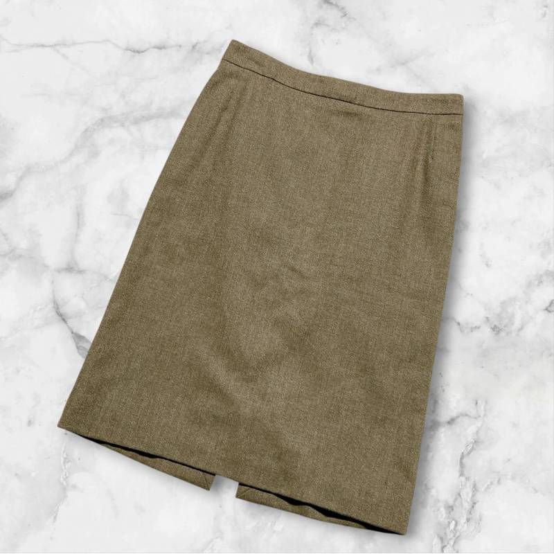 ETRO エトロ ウールスカート カシミヤ混 ウール混 カジュアル 無地 サイズ40