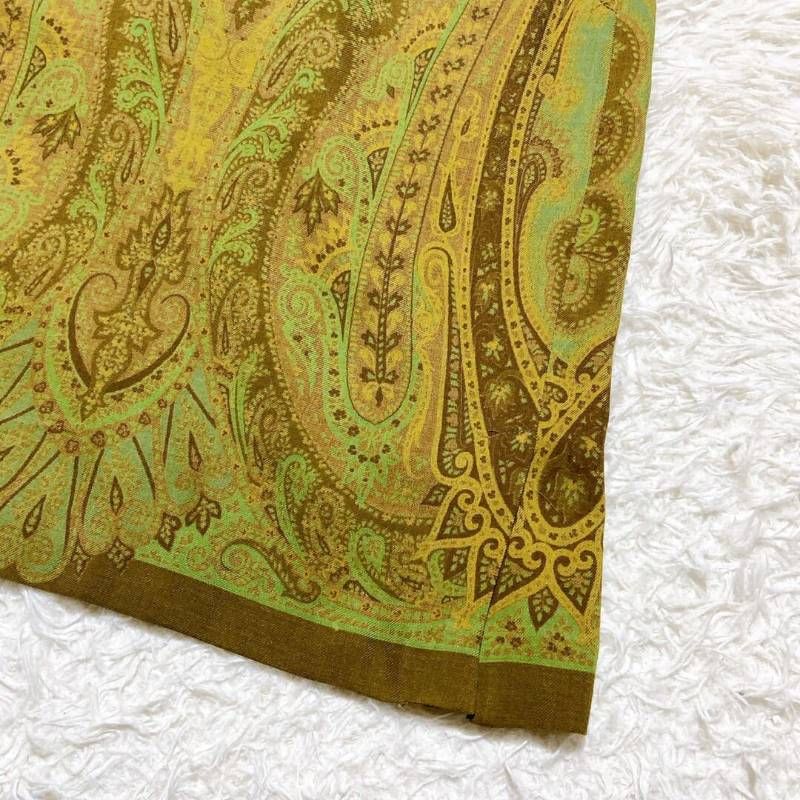 ETRO エトロ ペイズリー柄 ウールスカート 膝丈 シルク混 春 秋
