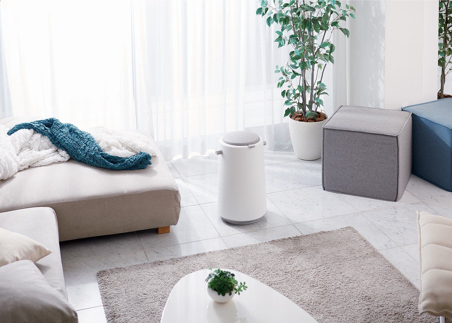 ライクイット like-it フタ付きゴミ箱 防臭 オムツゴミ箱 ニオイ漏れ対策 ダイパーポット密閉おむつペール ホワイト 約20L LBD-15 リビング オフィス