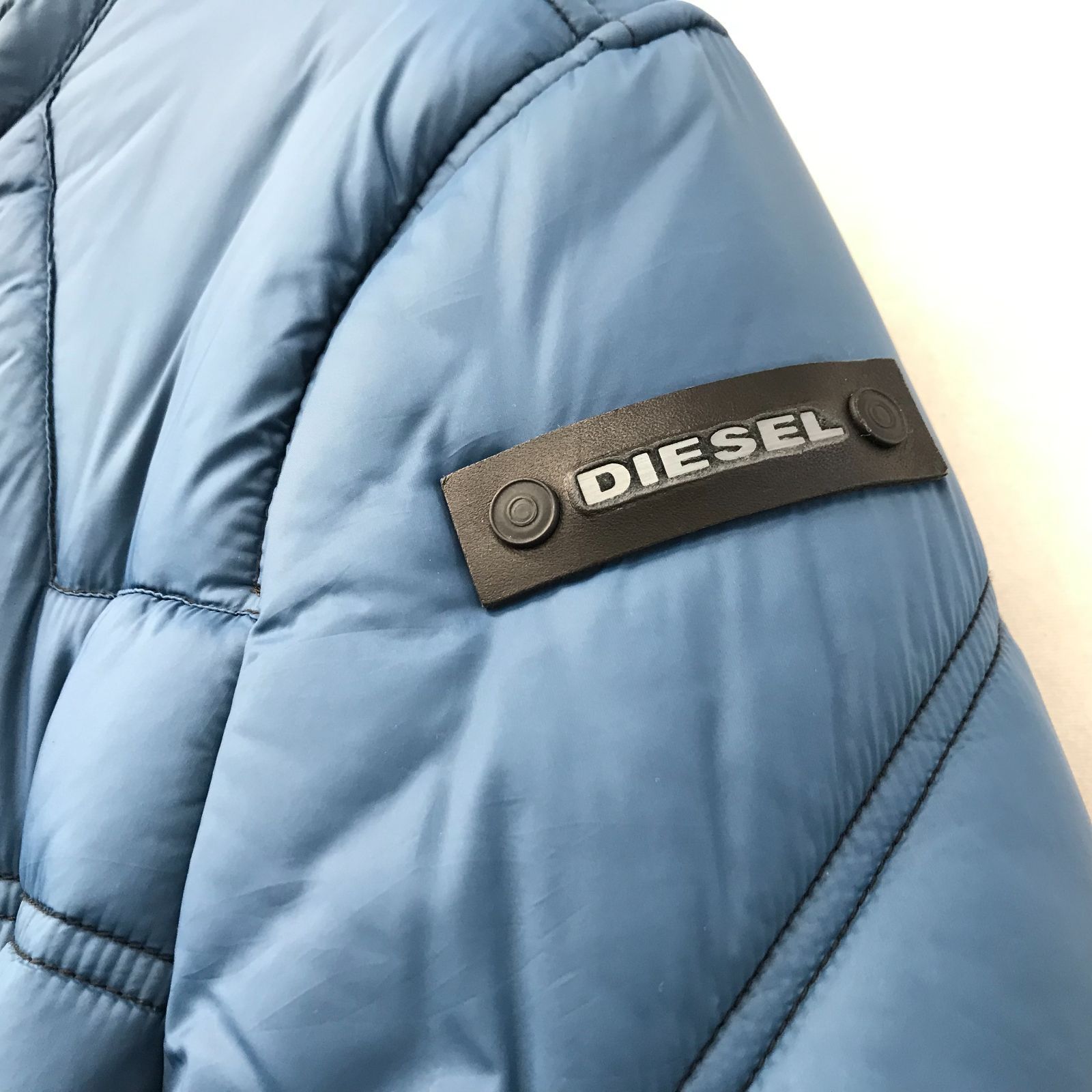 DIESEL ディーゼル ダウンジャケット M ターコイズ ブルー メンズ 