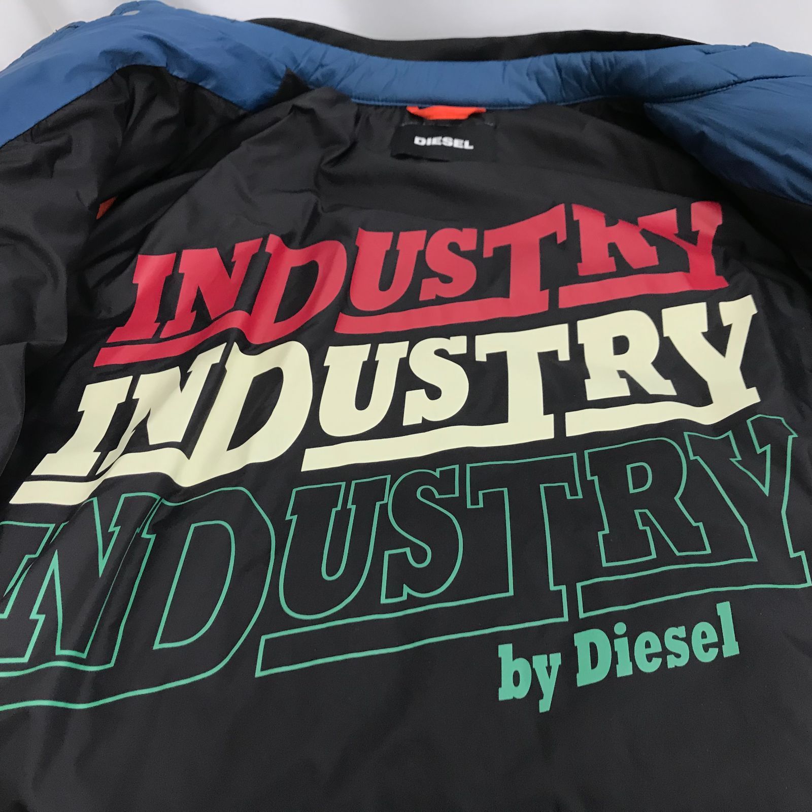 DIESEL ディーゼル ダウンジャケット M ターコイズ ブルー メンズ 