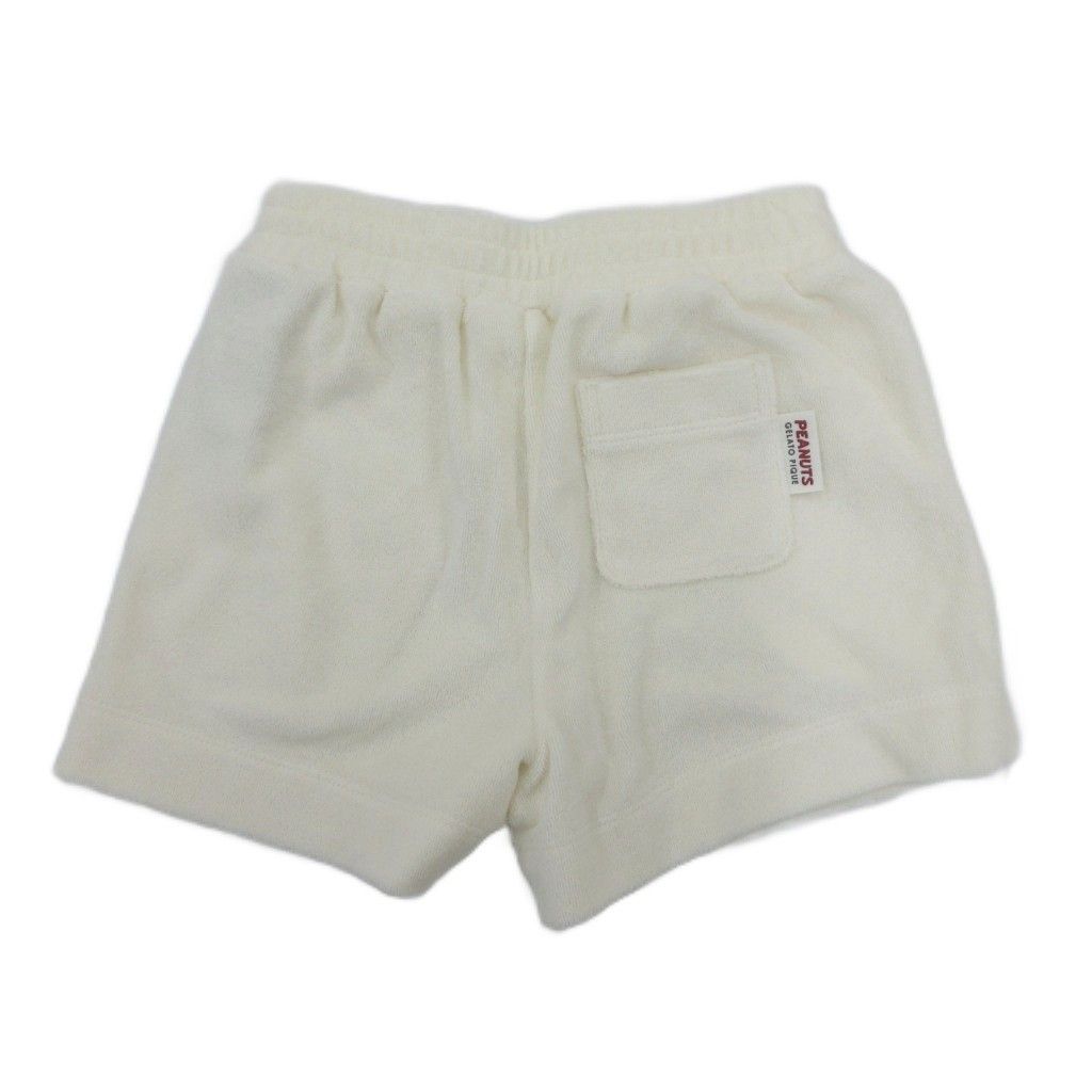  ジェラートピケ gelato pique SNOOPY パイル パーカー＆ショートパンツ セットアップ ルームウェア パジャマ ナイトウェア ジップアップ イージー XXS 白 ホワイト |NU その他 キッズ服(100cm~)