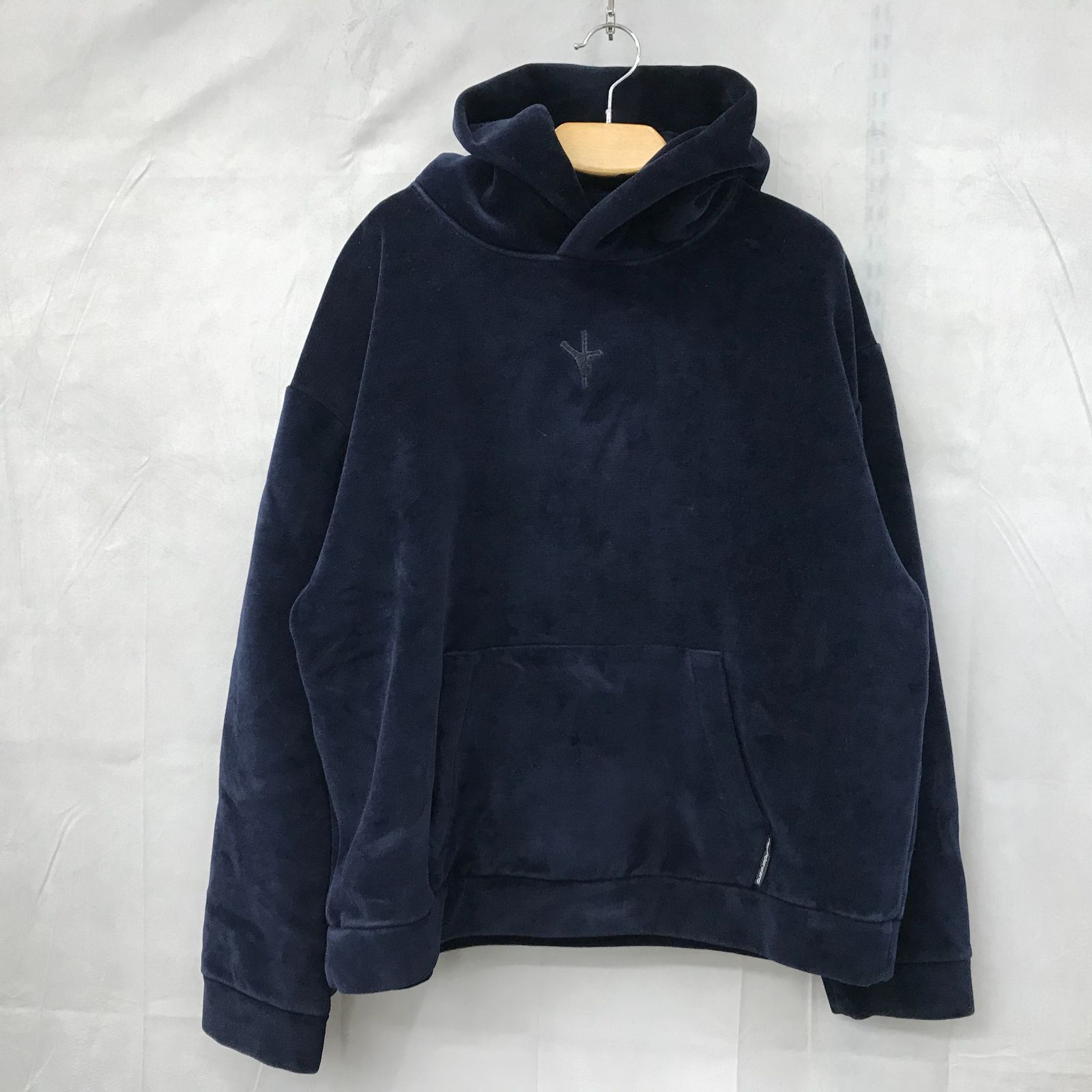 Alexander Wang ベロアフーディー パーカー ジョガーパンツ セットアップ 上下セット スポーティー アーバン スポーツ M ネイビー メンズ ファッション