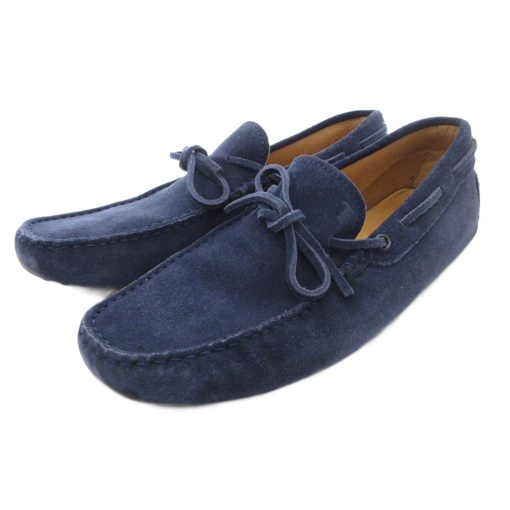 トッズ　ネイビースエード　ダブルT ローファー　2way スリッポン　紺 トッズ ネイビースエード ダブルT ローファー 2way スリッポン 紺 楽天