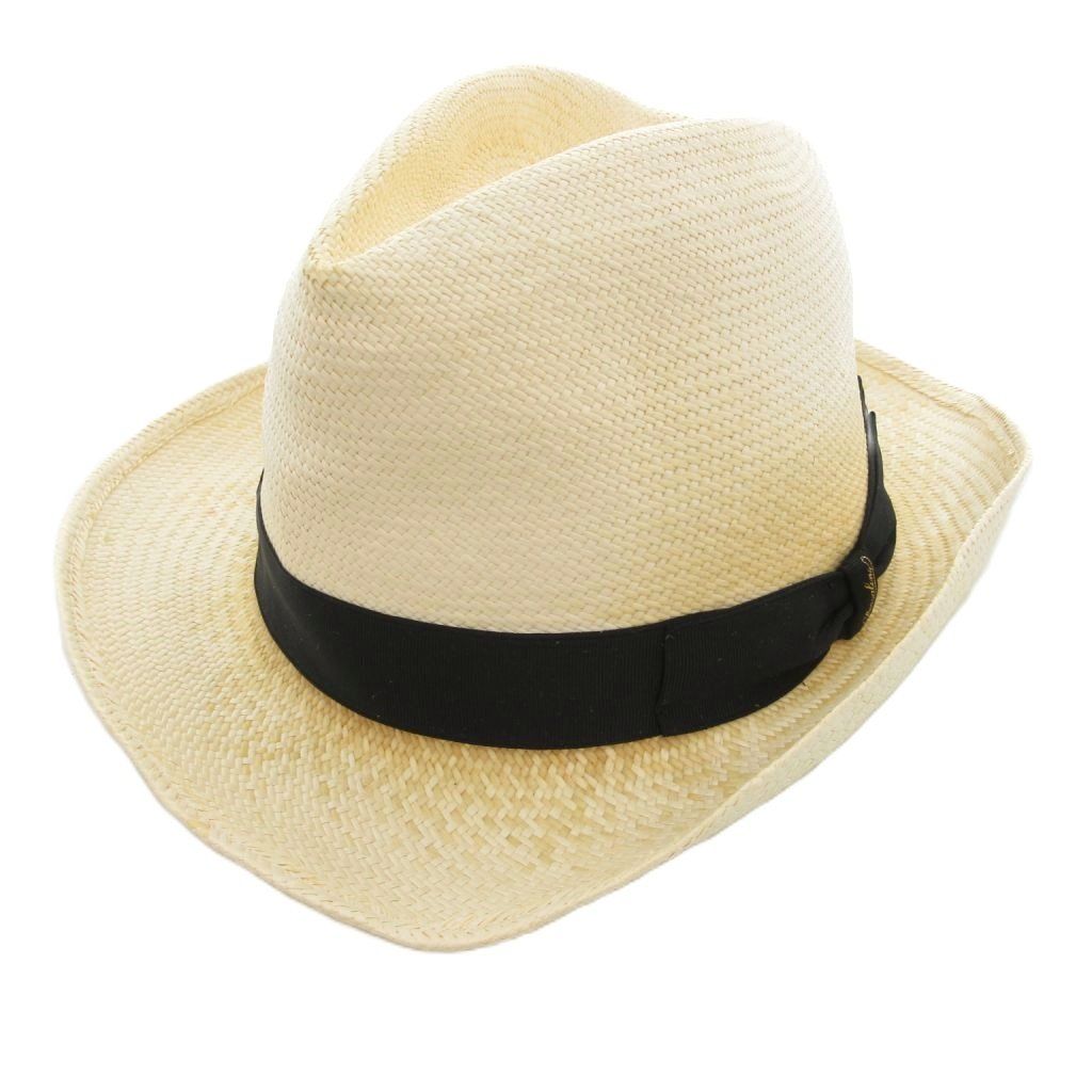 ボルサリーノ Borsalino パナマキートハット ストローハット 中折 60 キナリ UO