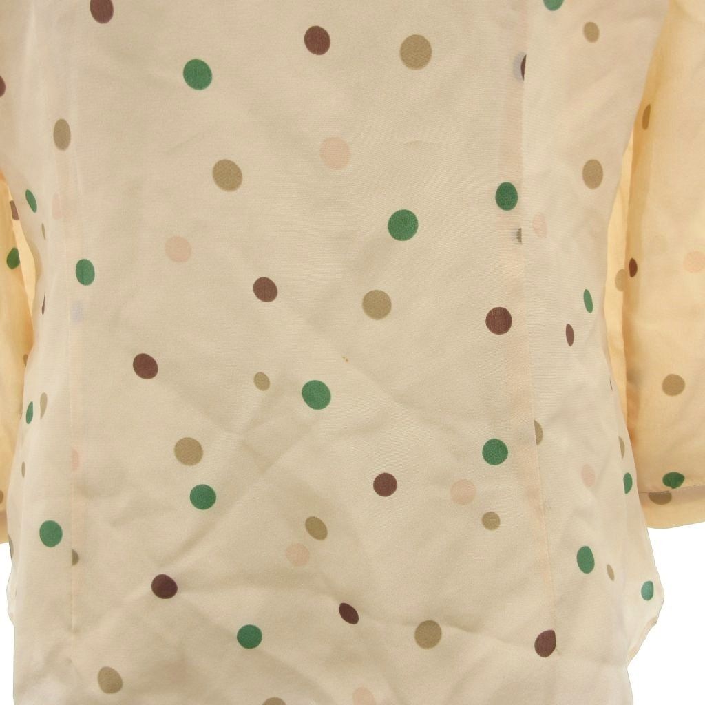 ▪️マックスマーラ 白タグ 総柄 フリルブラウス ドット柄 大きいサイズ ▪️マックスマーラ 白タグ 総柄 フリルブラウス ドット柄 大きいサイズ