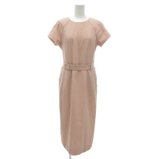 ピンキー-ダイアン ピンダイ PINKY-DIANNE ラグランステッチベルト付きワンピース 半袖 ロング丈 38 ピンク 031-5140221 |NU