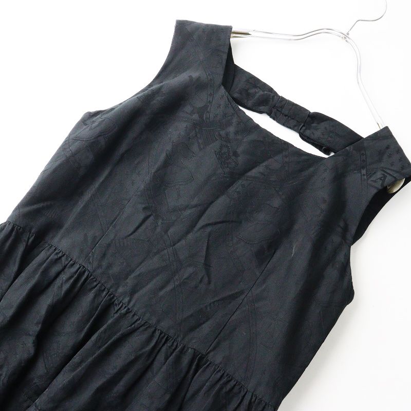 アリスジャガードティアードノースリーブワンピース M