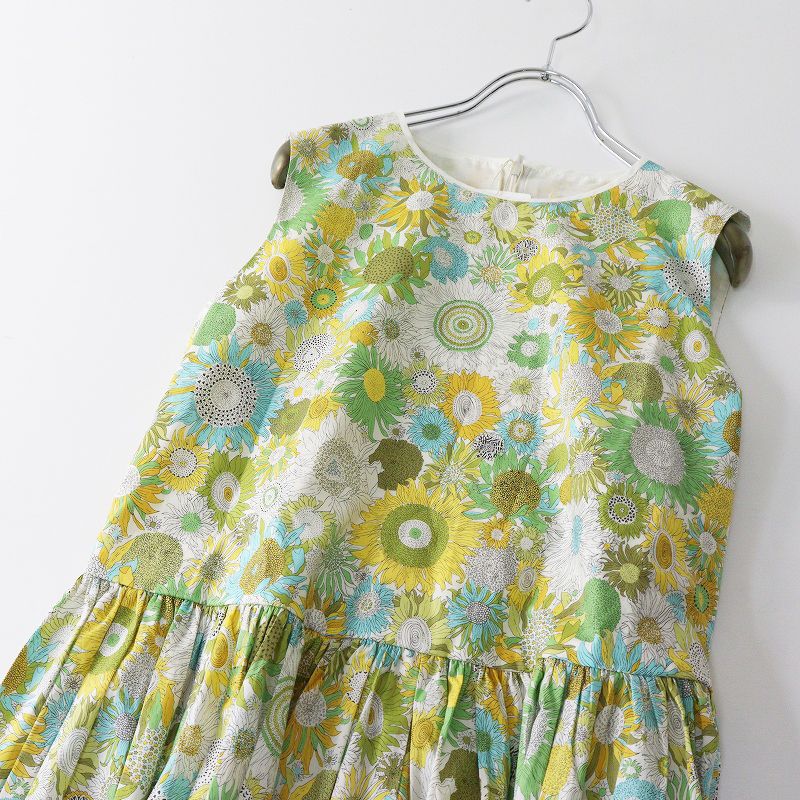 38 イエロー┃花柄フラワードレス