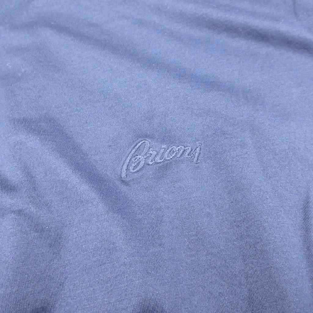 Brioni ダークブルー 半袖シャツ S Brioni ダークブルー 半袖シャツ S