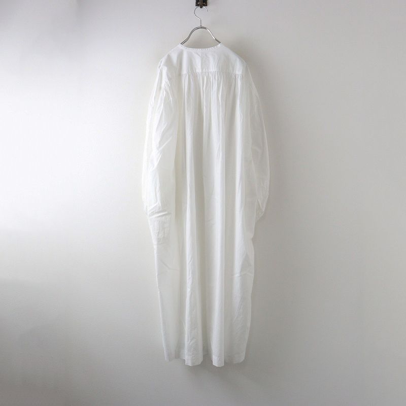 2025SS トゥジュー TOUJOURS WRINKLE COTTON 天然染め 刺繍レース サープリスドレス 1 ホワイト┃ワンピース 2400014673821