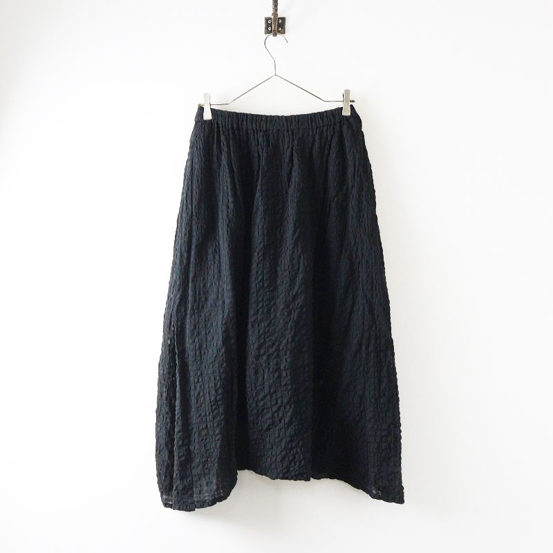 センソユニコ 慈雨 ジウ Sensounico シアーチェックイージーサルエルパンツ 38 ブラック サッカー ゴム ワイド 2400014658712